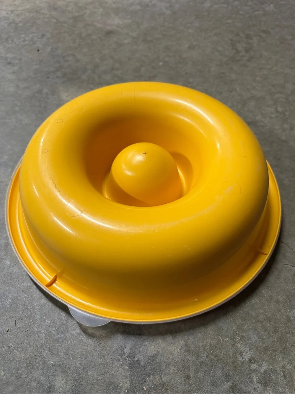 Round Yellow Plastic Tray For Snack and Dip.